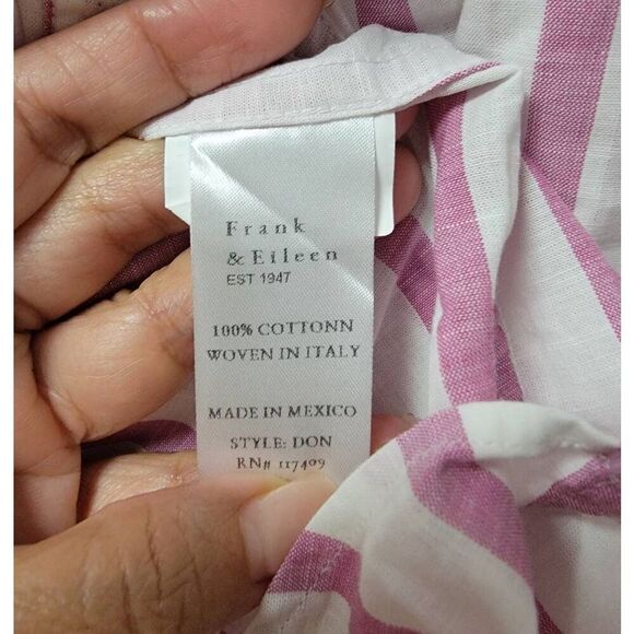 Frank & Eileen Relaxed Button-Up Strips Shirt L - Picture 9 of 11